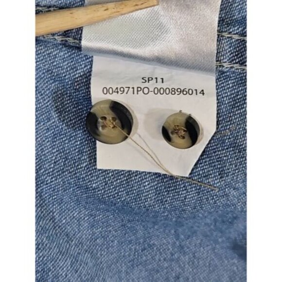 Port & Company SP11 Men's Short Sleeve Button Down Value Denim Shirt with Pocket - Picture 15 of 15